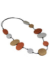 Sylca Designs Bronze Journi Wood Bead Necklace DW24N08-BRONZE