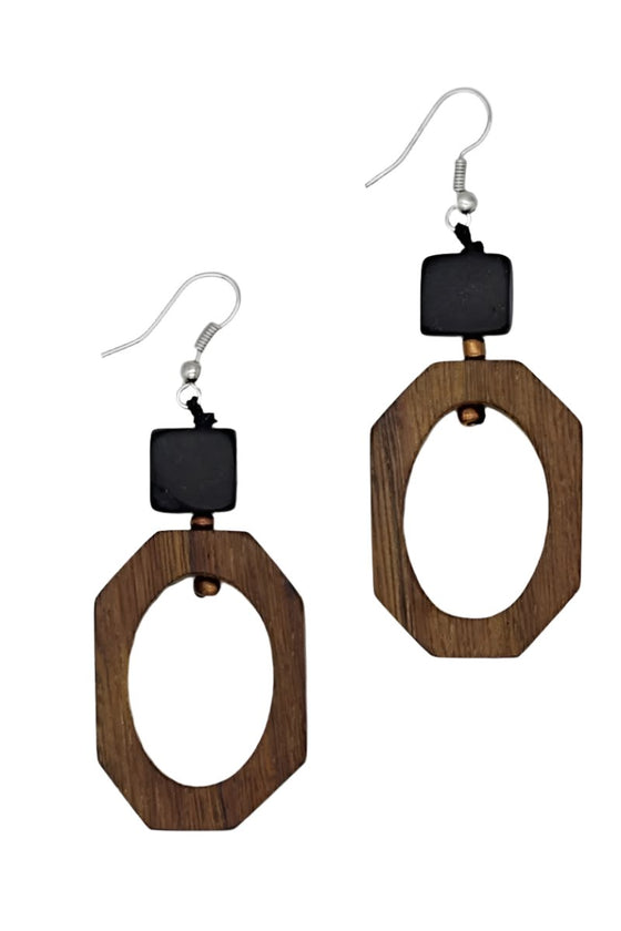 Sylca Designs Brown Paz Dangle Earrings