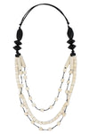 Sylca Designs Cream Multi-Chain Cassidy Necklace Style TG24N03