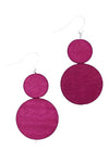 Sylca Designs Double Bead Sarah Earrings in Fuchsia