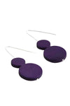 Sylca Designs Double Bead Sarah Earrings in Purple