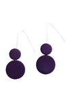 Sylca Designs Double Bead Sarah Earrings in Purple