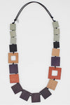 Sylca Designs Earth Tone Square Phoebe Necklace