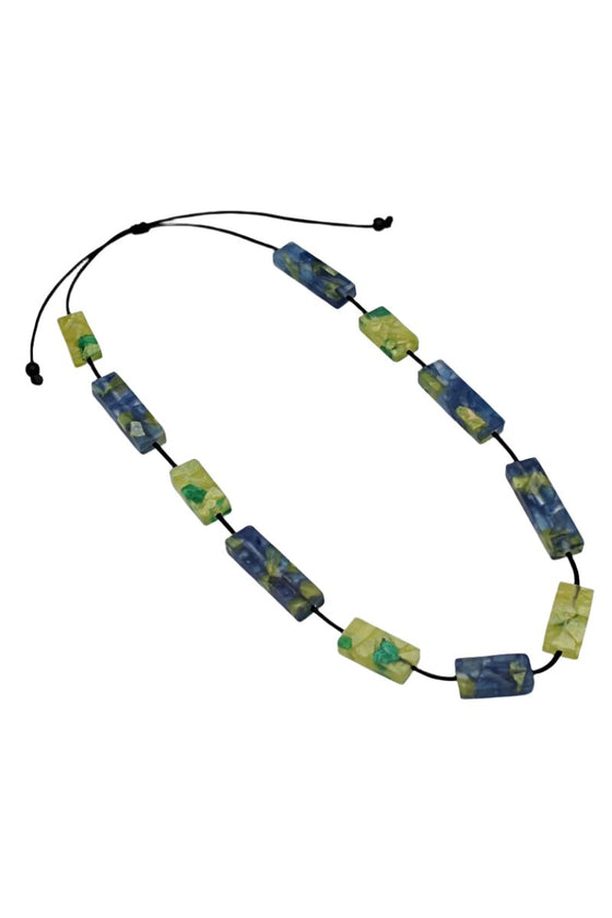 Sylca Designs Green Vega Rectangular Necklace