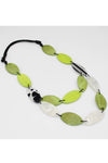 Sylca Designs Lime Emerson Ellipse Bead Necklace