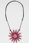 Sylca Designs Magenta Amaya Flower Statement Necklace
