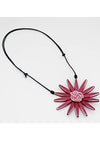 Sylca Designs Magenta Amaya Flower Statement Necklace