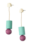 Sylca Designs Multi Color Barri Earrings in Aqua