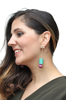  Sylca Designs Multi Color Barri Earrings in Aqua