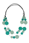 Sylca Designs Multi Strand Aqua Beaded Mila Necklace