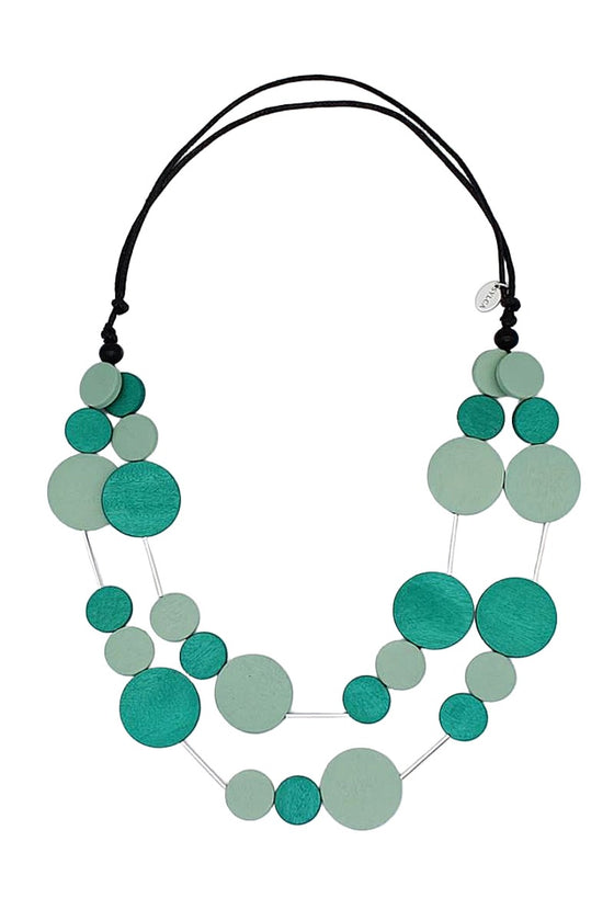 Sylca Designs Multi Strand Aqua Beaded Mila Necklace