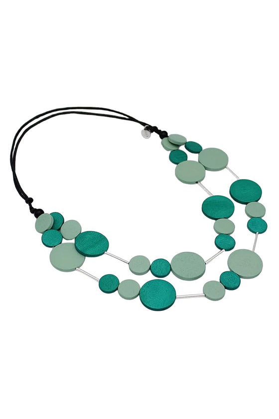 Sylca Designs Multi Strand Aqua Beaded Mila Necklace