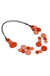 Sylca Designs Multi Strand Orange Beaded Mila Necklace