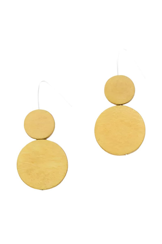 Sylca Designs Mustard Double Bead Sarah Earrings