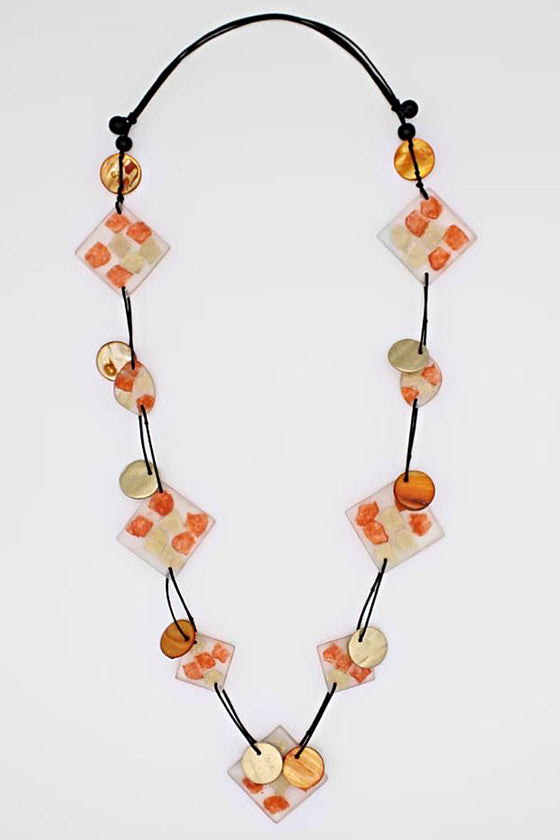 Sylca Designs Orange Petula Necklace