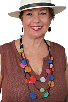  Sylca Designs Paris Multicolor Leather Necklace