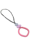 Sylca Designs Pink Curved Circle Pendant