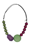 Sylca Designs Purple and Green Earthbound Statement Necklace