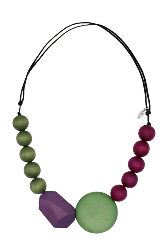 Sylca Designs Purple and Green Earthbound Statement Necklace