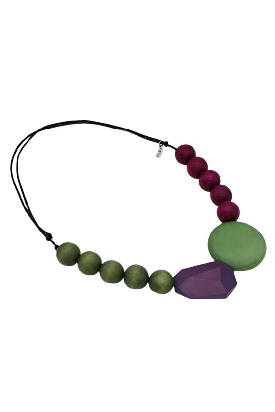 Sylca Designs Purple and Green Earthbound Statement Necklace