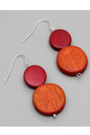 Sylca Designs Red And Orange Double Bead Cina Earrings