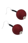 Sylca Designs Red Ball Drop Earring Style SD24E06