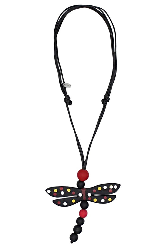 Sylca Designs Red Dragonfly Necklace Style LS23N55