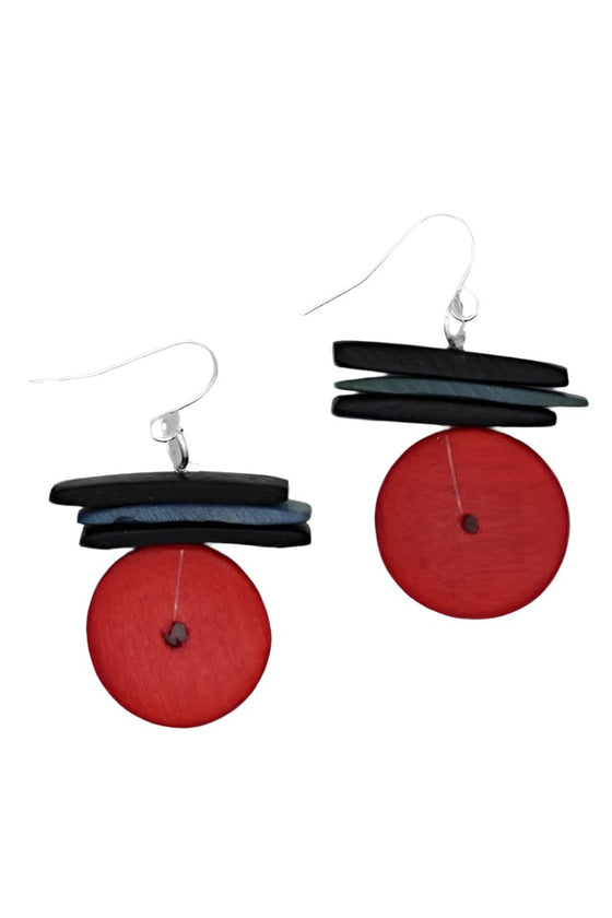 Sylca Designs Red Elaine Earrings