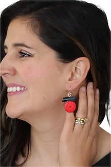  Sylca Designs Red Elaine Earrings