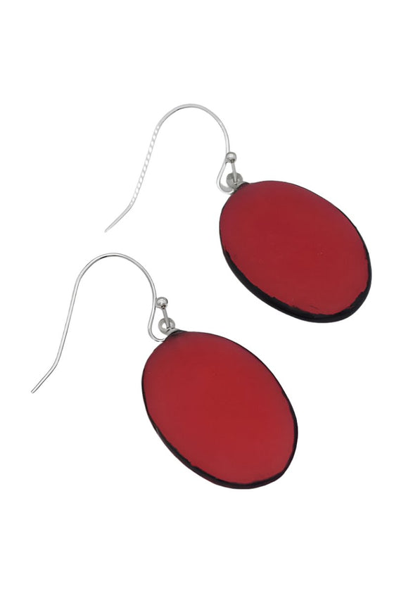 Sylca Designs Red Hadley Drop Earrings LS24E03-RED