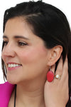 Sylca Designs Red Hadley Drop Earrings LS24E03-RED