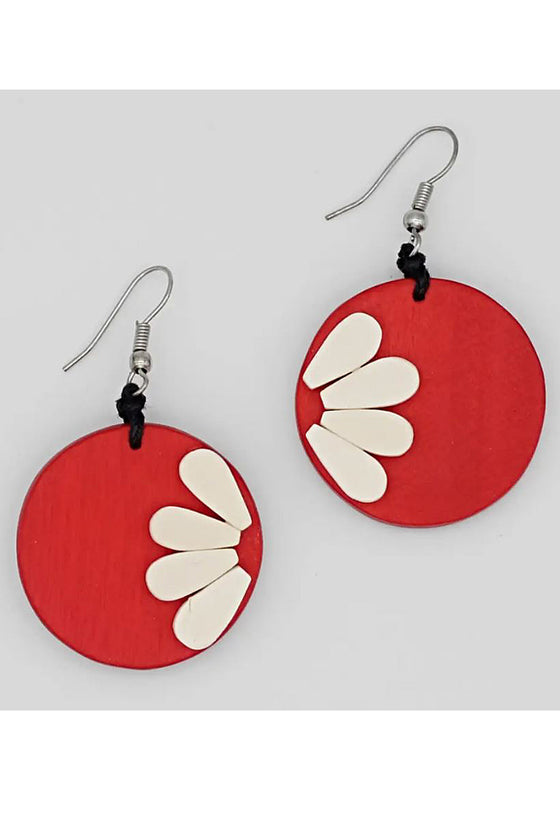 Sylca Designs Red He Loves Me Earrings