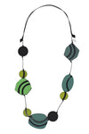 Sylca Designs Shades of Green Lainey Statement Necklace