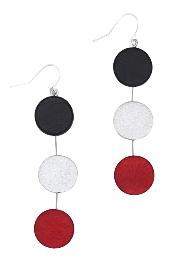 Sylca Designs Silver and Black Ashlyn Dangle Earring