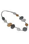 Sylca Designs Silver Journi Wood Bead Necklace