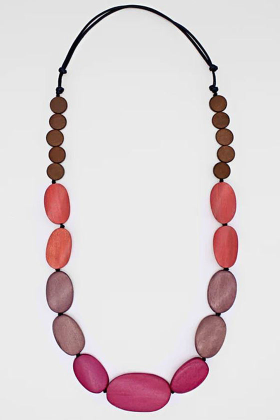 Sylca Designs Sunset Rose Bead Necklace