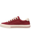 Taos Z Soul Canvas Sneaker in Crimson/Ecru Distressed