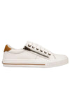 Taos Z Soul Canvas Sneaker in White/Golden Tan