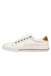 Taos Z Soul Canvas Sneaker in White/Golden Tan