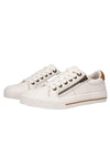 Taos Z Soul Canvas Sneaker in White/Golden Tan