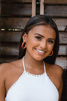  Taqua by Soraya Cedeno Alicia Earrings in Poppy Coral Style 1E013-PC