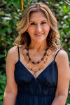 Taqua by Soraya Cedeno Avery Necklace in Mocha Combo SC1824-MOCHA-COMBO
