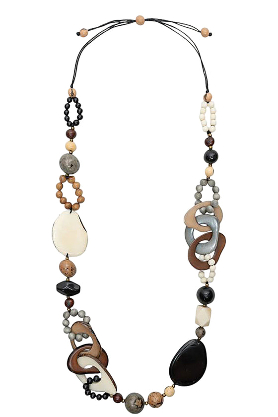 Taqua by Soraya Cedeno Ayla Necklace in Onyx Combo LC3061-ONC