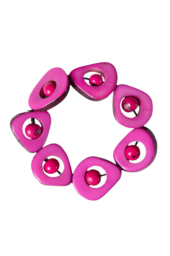 Taqua by Soraya Cedeno Aztec Bracelet in Fuchsia Style 1B303-FS