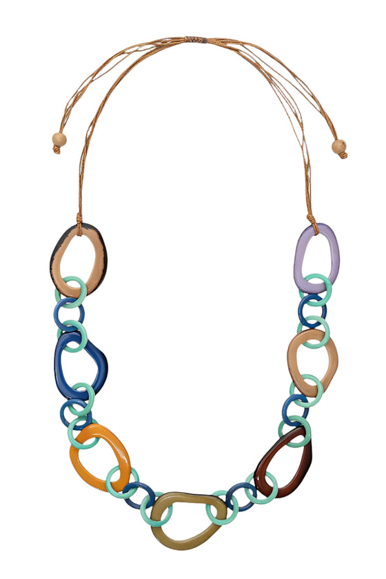 Taqua by Soraya Cedeno Becca Necklace in Royal Blue/Lavender Combo LC3054-AZ-LV-COMBO