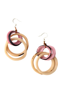  Taqua by Soraya Cedeno Bonnie Earrings in Pink-Ivory Style 1E403-PK-IV