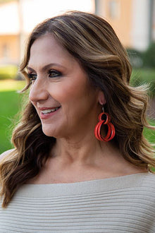  Taqua by Soraya Cedeno Bonnie Earrings in Poppy Coral Style 1E403-PC