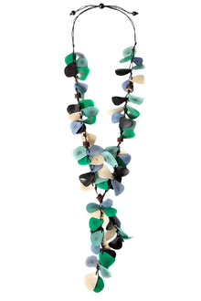  Taqua by Soraya Cedeno Chelsea Necklace in Biscayne Bay Emerald Green Combo Style LC1620-BB-ES-COMBO