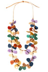 Taqua by Soraya Cedeno Cielo Necklace in Royal Blue Lavender Combo LC645-AZ-LV-COMBO