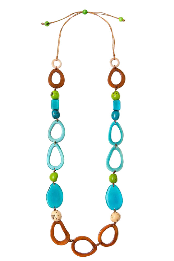 Taqua by Soraya Cedeno Costa Necklace in Turquoise Combo LC680-TQ-COMBO